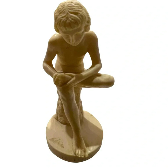 Vintage‎ Fedelino Boy On Tree Stump Removing Thorn - Picture 2 of 4